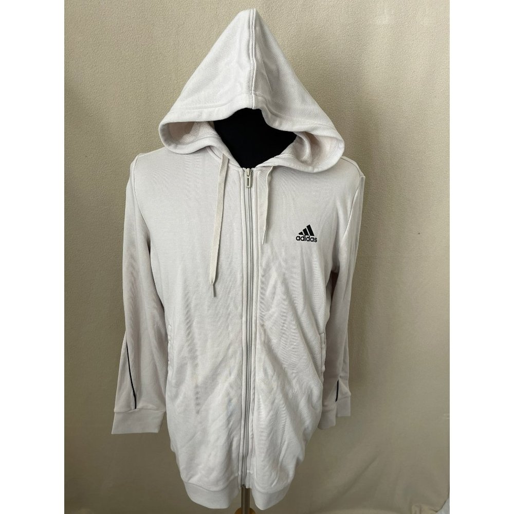 Adidas Off-White “Adidas” back Full Zip Lightweight Hoodie Jacket - Large